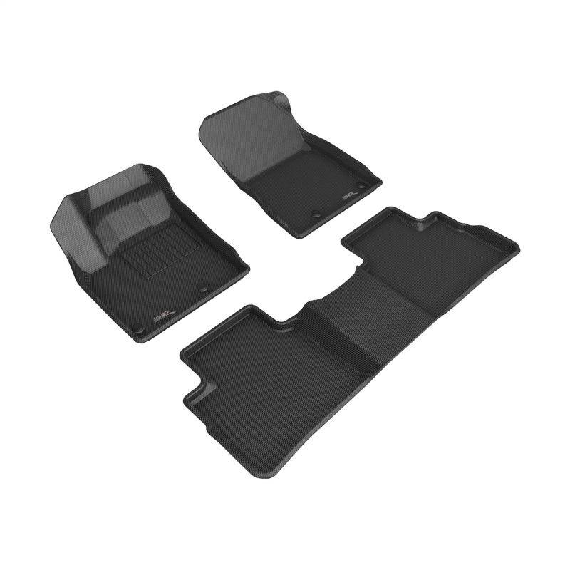 Nissan Rogue Floor Mats - Full Set - 3D MAXpider - Kagu - Black - `23-`26